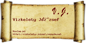 Vizkelety József névjegykártya